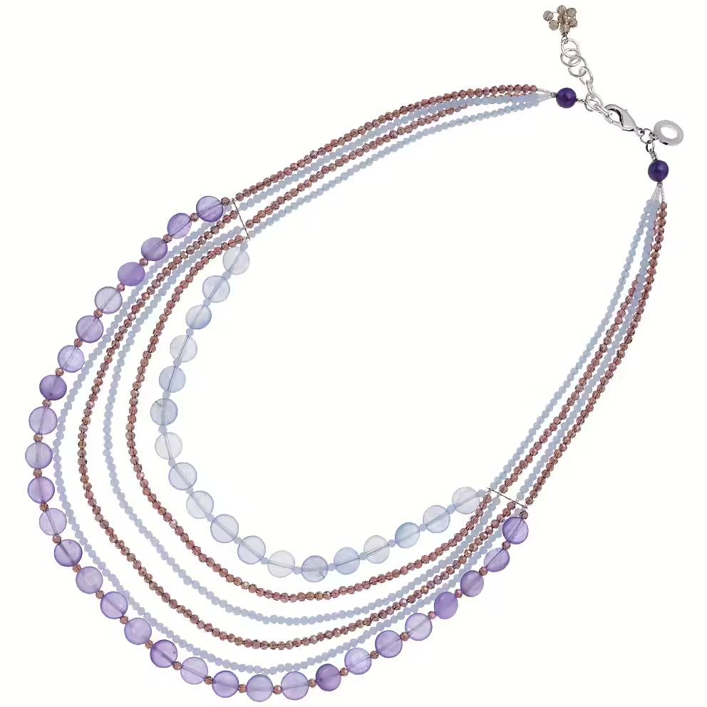 Collana Donna Ottaviani Bronzo con Cristalli E Strass Colorati 501072C